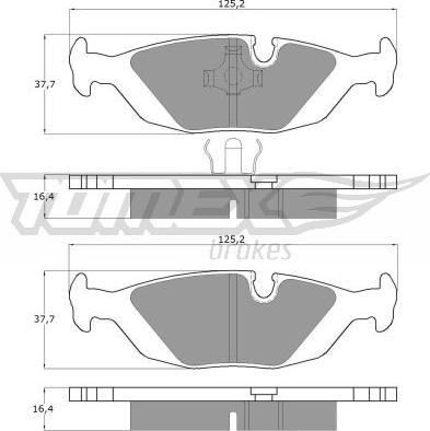 TOMEX brakes TX 11-30 - Bremžu uzliku kompl., Disku bremzes www.autospares.lv