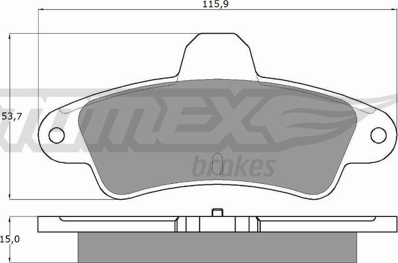 TOMEX brakes TX 11-20 - Bremžu uzliku kompl., Disku bremzes www.autospares.lv