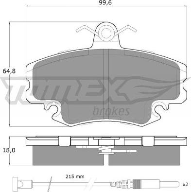 TOMEX brakes TX 11-78 - Тормозные колодки, дисковые, комплект www.autospares.lv