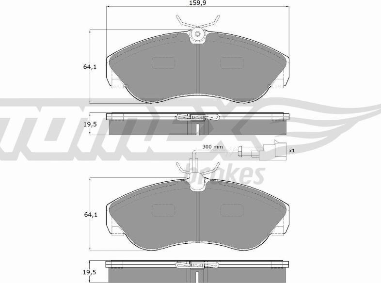 TOMEX brakes TX 11-731 - Brake Pad Set, disc brake www.autospares.lv