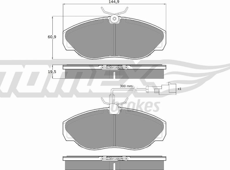 TOMEX brakes TX 11-721 - Bremžu uzliku kompl., Disku bremzes www.autospares.lv