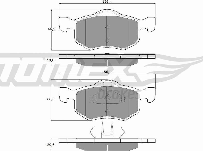 TOMEX brakes TX 18-93 - Bremžu uzliku kompl., Disku bremzes autospares.lv