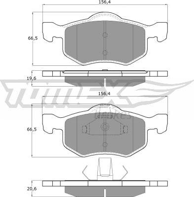 TOMEX brakes TX 18-93 - Bremžu uzliku kompl., Disku bremzes www.autospares.lv