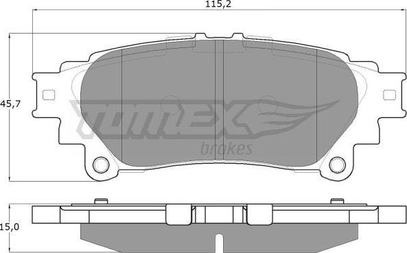 TOMEX brakes TX 18-40 - Bremžu uzliku kompl., Disku bremzes www.autospares.lv