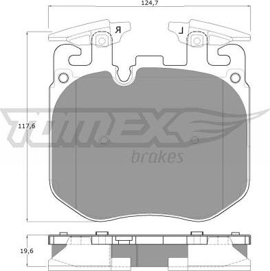 TOMEX brakes TX 18-50 - Bremžu uzliku kompl., Disku bremzes www.autospares.lv