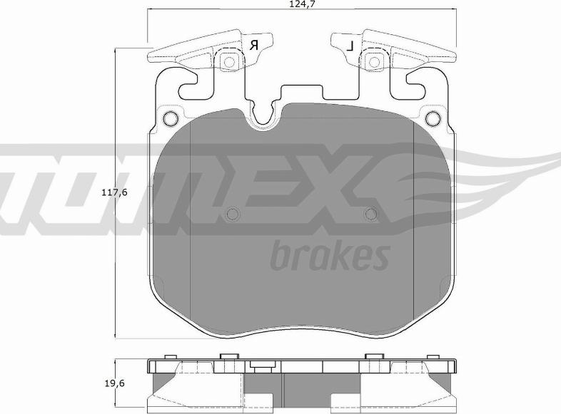 TOMEX brakes TX 18-50 - Bremžu uzliku kompl., Disku bremzes www.autospares.lv