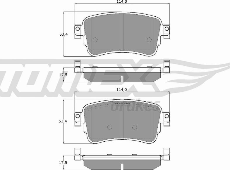 TOMEX brakes TX 18-64 - Bremžu uzliku kompl., Disku bremzes www.autospares.lv