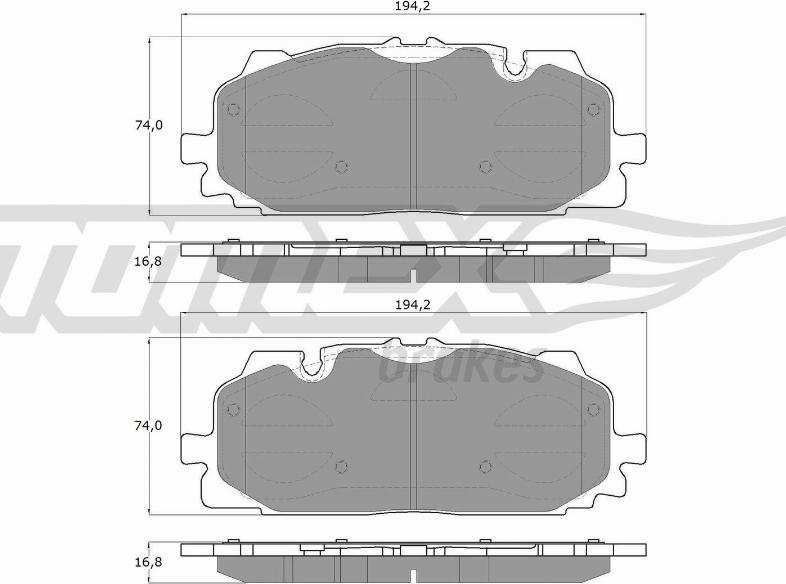 TOMEX brakes TX 18-60 - Bremžu uzliku kompl., Disku bremzes autospares.lv