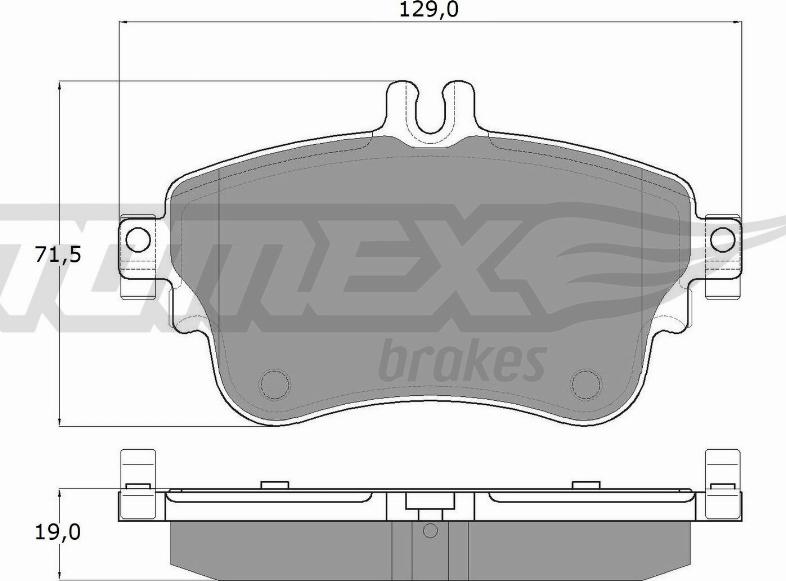 TOMEX brakes TX 18-07 - Bremžu uzliku kompl., Disku bremzes www.autospares.lv