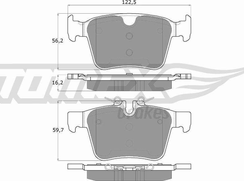 TOMEX brakes TX 18-16 - Bremžu uzliku kompl., Disku bremzes www.autospares.lv