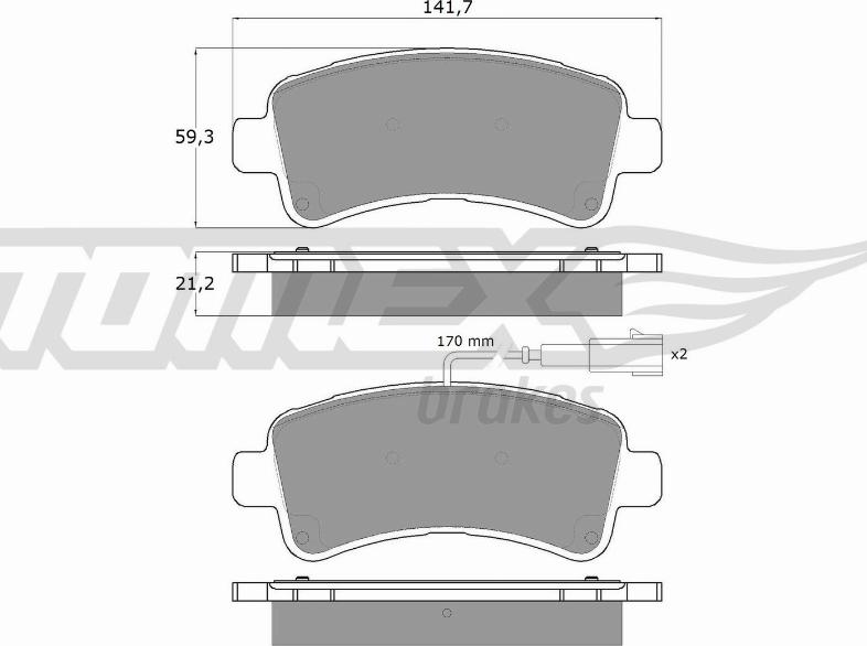 TOMEX brakes TX 18-11 - Bremžu uzliku kompl., Disku bremzes autospares.lv