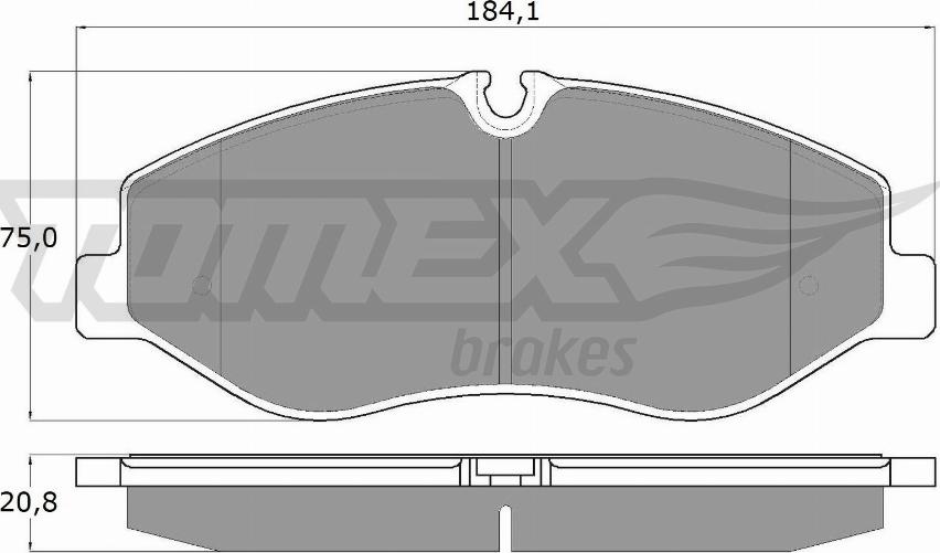 TOMEX brakes TX 18-12 - Bremžu uzliku kompl., Disku bremzes autospares.lv