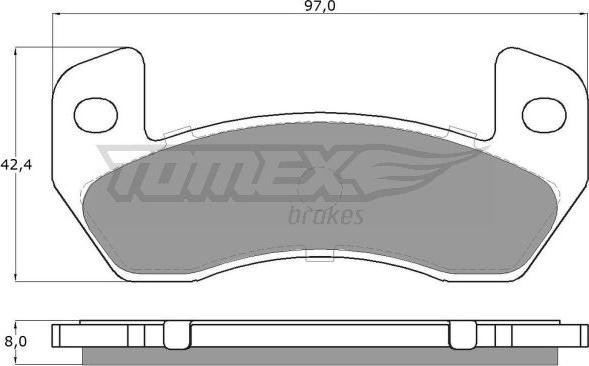 TOMEX brakes TX 18-83 - Bremžu uzliku kompl., Disku bremzes www.autospares.lv