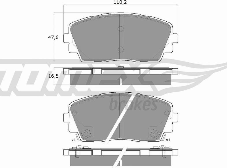 TOMEX brakes TX 18-30 - Тормозные колодки, дисковые, комплект www.autospares.lv