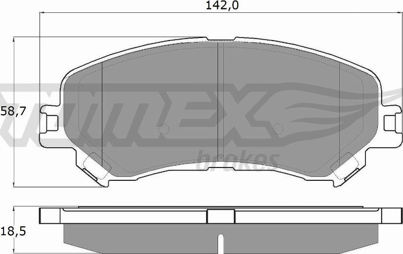 TOMEX brakes TX 18-25 - Bremžu uzliku kompl., Disku bremzes www.autospares.lv