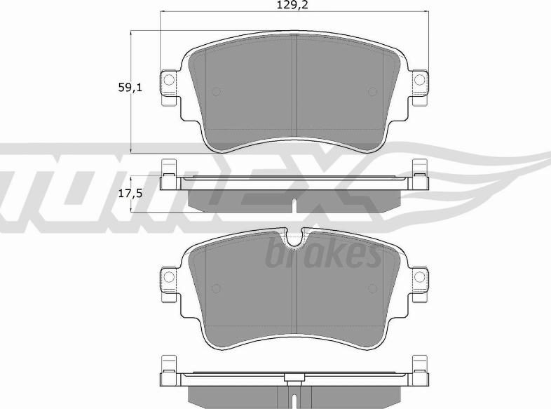 TOMEX brakes TX 18-23 - Bremžu uzliku kompl., Disku bremzes autospares.lv