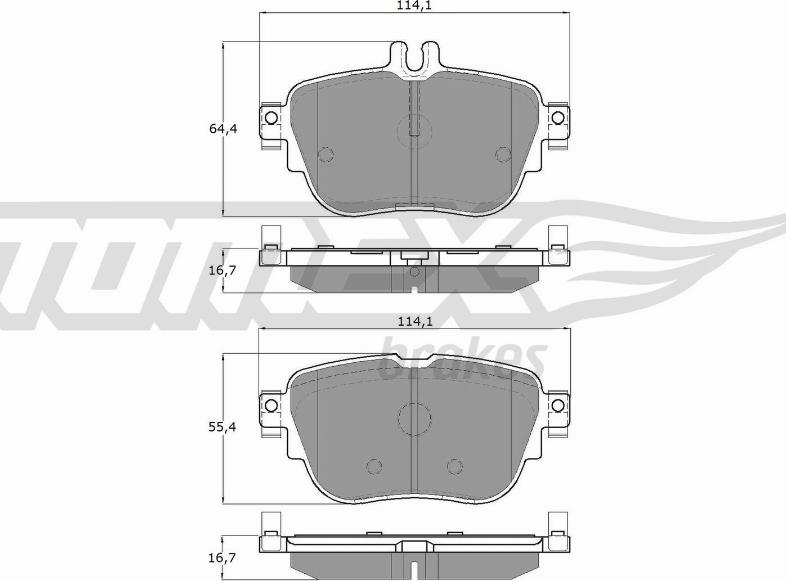 TOMEX brakes TX 18-76 - Bremžu uzliku kompl., Disku bremzes www.autospares.lv