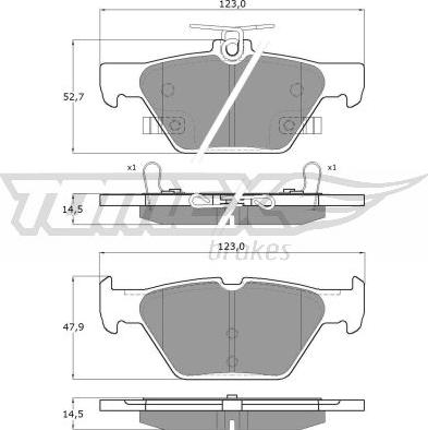 TOMEX brakes TX 18-71 - Bremžu uzliku kompl., Disku bremzes www.autospares.lv