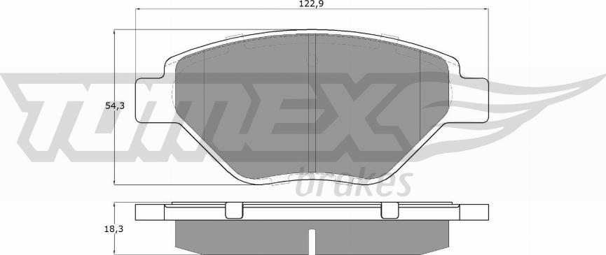 TOMEX brakes TX 13-53 - Bremžu uzliku kompl., Disku bremzes www.autospares.lv