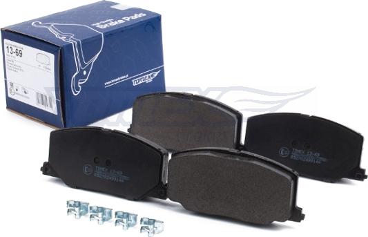 TOMEX brakes TX 13-69 - Brake Pad Set, disc brake www.autospares.lv