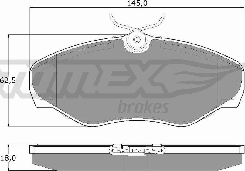 TOMEX brakes TX 13-08 - Bremžu uzliku kompl., Disku bremzes autospares.lv