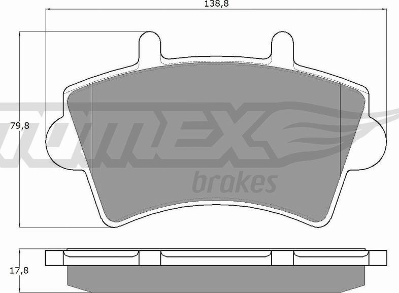 TOMEX brakes TX 13-02 - Bremžu uzliku kompl., Disku bremzes www.autospares.lv