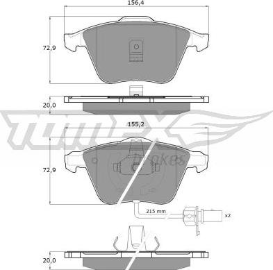 TOMEX brakes TX 13-14 - Bremžu uzliku kompl., Disku bremzes www.autospares.lv