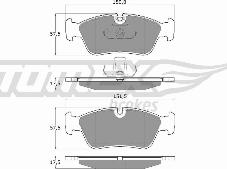 TOMEX brakes TX 13-16 - Bremžu uzliku kompl., Disku bremzes autospares.lv