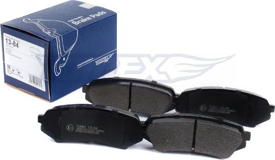 TOMEX brakes TX 13-84 - Brake Pad Set, disc brake www.autospares.lv