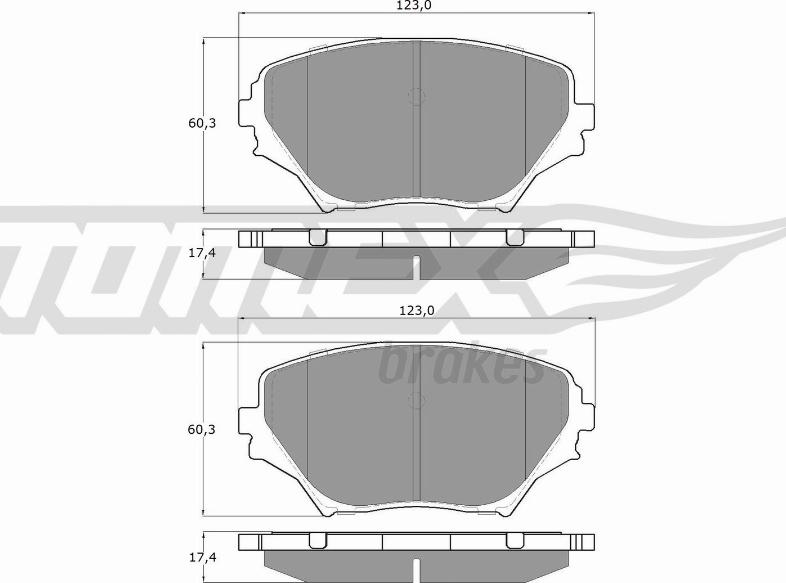 TOMEX brakes TX 13-85 - Bremžu uzliku kompl., Disku bremzes www.autospares.lv