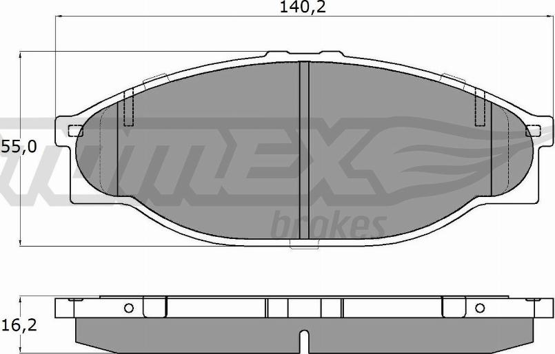 TOMEX brakes TX 13-80 - Brake Pad Set, disc brake www.autospares.lv