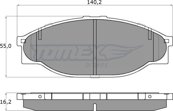 TOMEX brakes TX 13-80 - Bremžu uzliku kompl., Disku bremzes www.autospares.lv