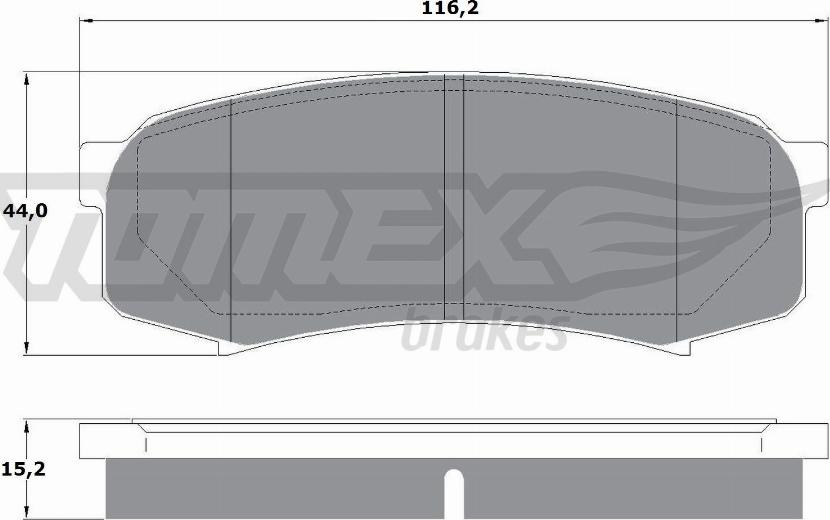 TOMEX brakes TX 13-83 - Brake Pad Set, disc brake www.autospares.lv