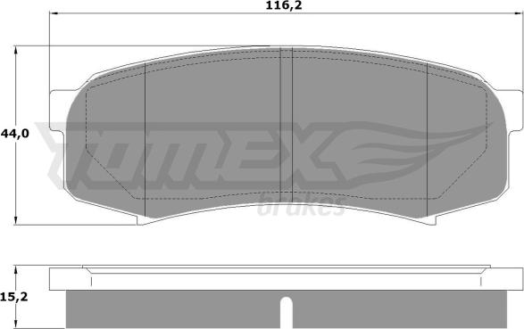 TOMEX brakes TX 13-83 - Bremžu uzliku kompl., Disku bremzes www.autospares.lv