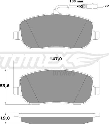 TOMEX brakes TX 13-34 - Bremžu uzliku kompl., Disku bremzes www.autospares.lv