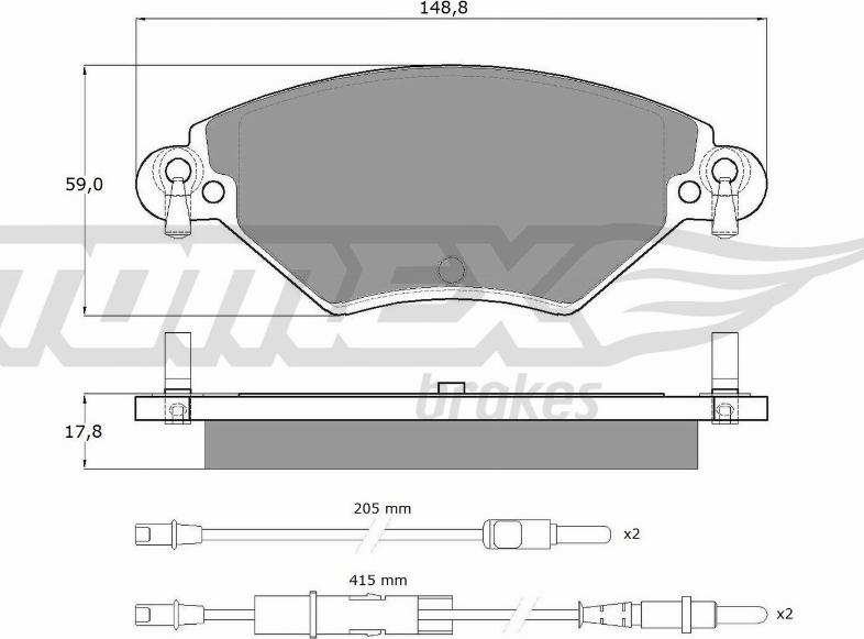 TOMEX brakes TX 13-31 - Bremžu uzliku kompl., Disku bremzes www.autospares.lv