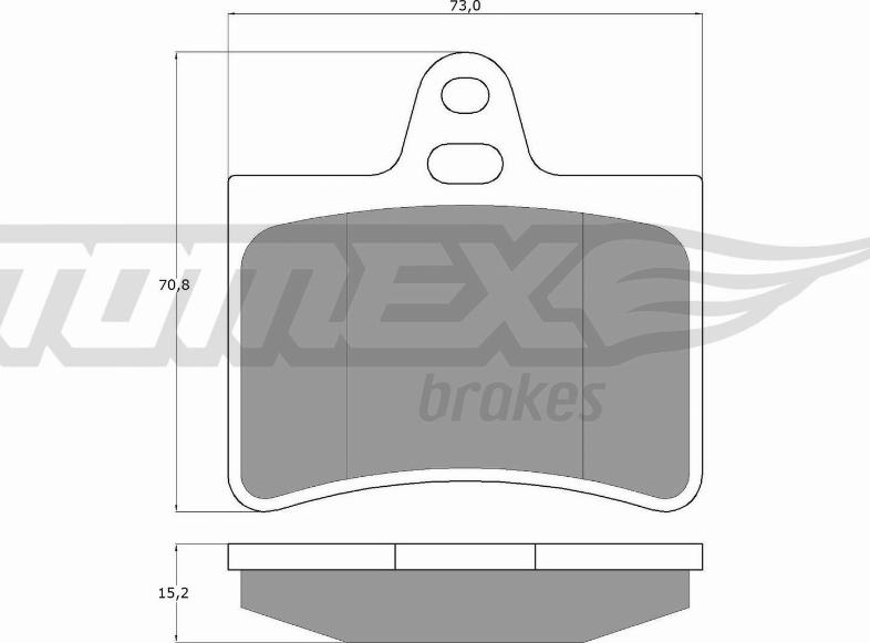 TOMEX brakes TX 13-33 - Bremžu uzliku kompl., Disku bremzes www.autospares.lv