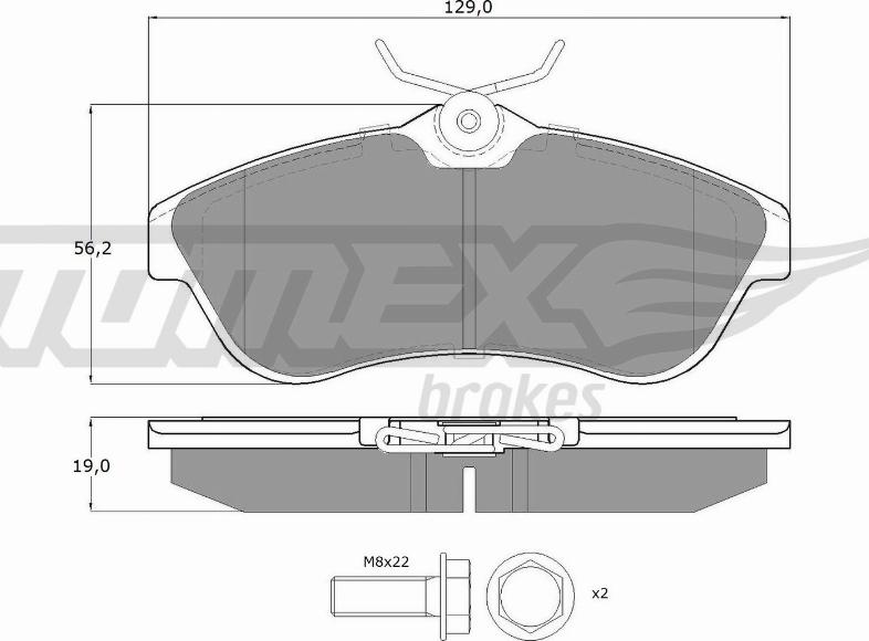 TOMEX brakes TX 13-29 - Bremžu uzliku kompl., Disku bremzes www.autospares.lv