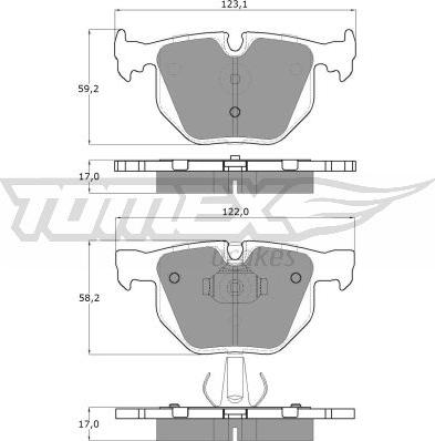 TOMEX brakes TX 13-26 - Bremžu uzliku kompl., Disku bremzes www.autospares.lv