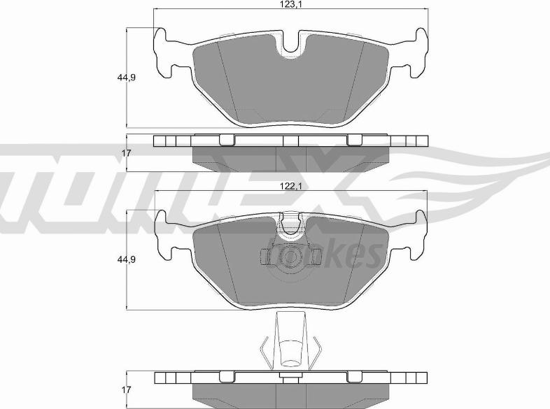 TOMEX brakes TX 13-21 - Bremžu uzliku kompl., Disku bremzes www.autospares.lv