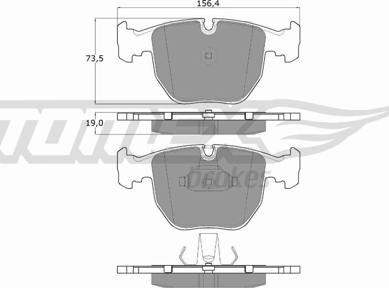 TOMEX brakes TX 13-23 - Bremžu uzliku kompl., Disku bremzes www.autospares.lv