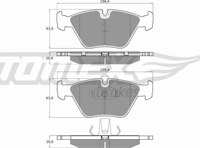 TOMEX brakes TX 13-22 - Bremžu uzliku kompl., Disku bremzes www.autospares.lv