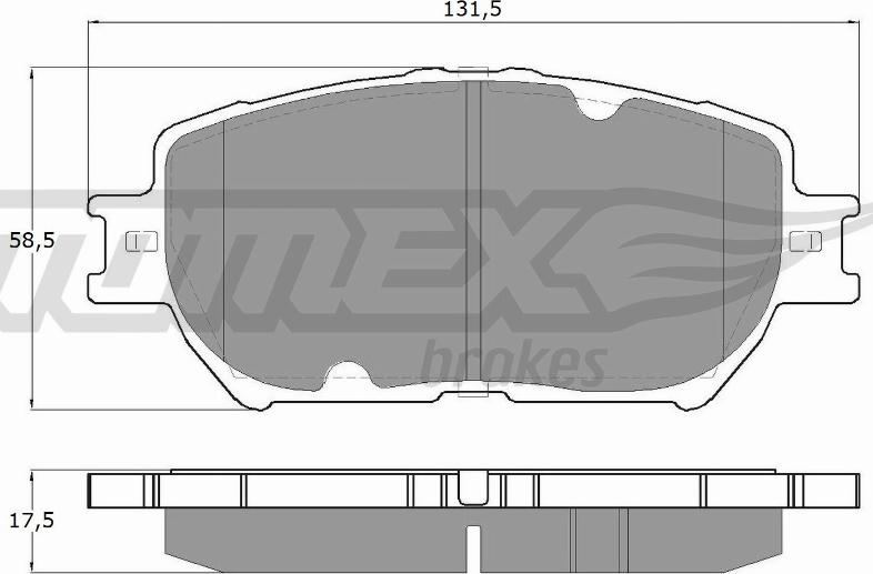 TOMEX brakes TX 13-70 - Bremžu uzliku kompl., Disku bremzes www.autospares.lv