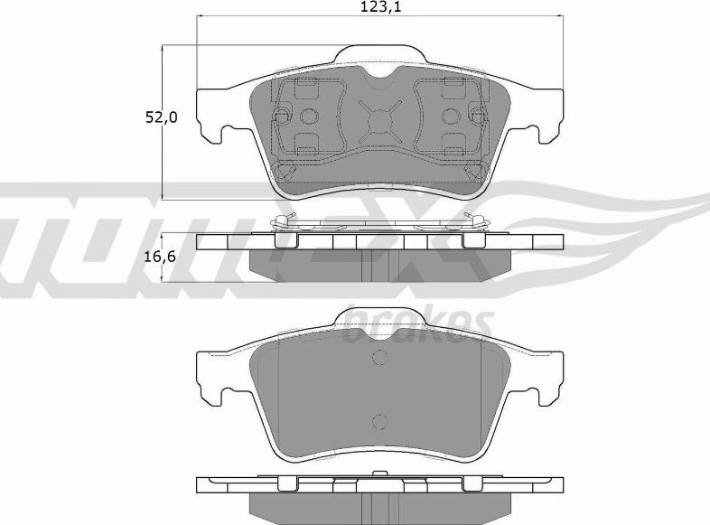 TOMEX brakes TX 12-95 - Bremžu uzliku kompl., Disku bremzes www.autospares.lv