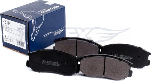 TOMEX brakes TX 12-91 - Brake Pad Set, disc brake www.autospares.lv