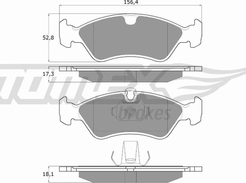 TOMEX brakes TX 12-98 - Bremžu uzliku kompl., Disku bremzes www.autospares.lv