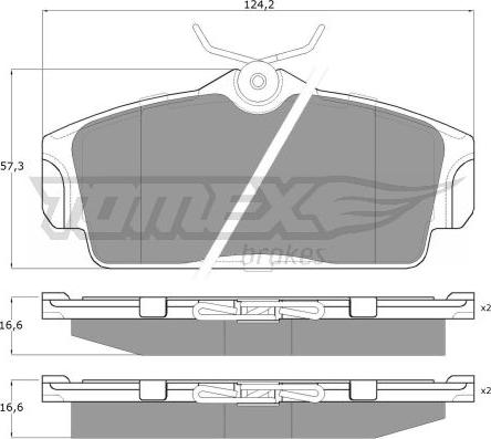 TOMEX brakes TX 12-92 - Bremžu uzliku kompl., Disku bremzes www.autospares.lv