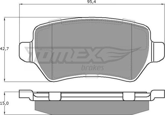 TOMEX brakes TX 12-971 - Bremžu uzliku kompl., Disku bremzes autospares.lv