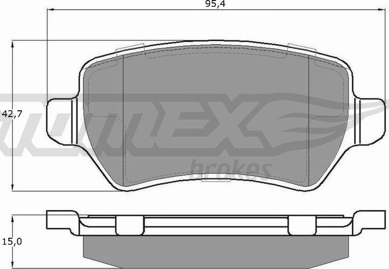 TOMEX brakes TX 12-971 - Bremžu uzliku kompl., Disku bremzes autospares.lv