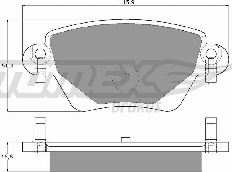 TOMEX brakes TX 12-59 - Brake Pad Set, disc brake www.autospares.lv